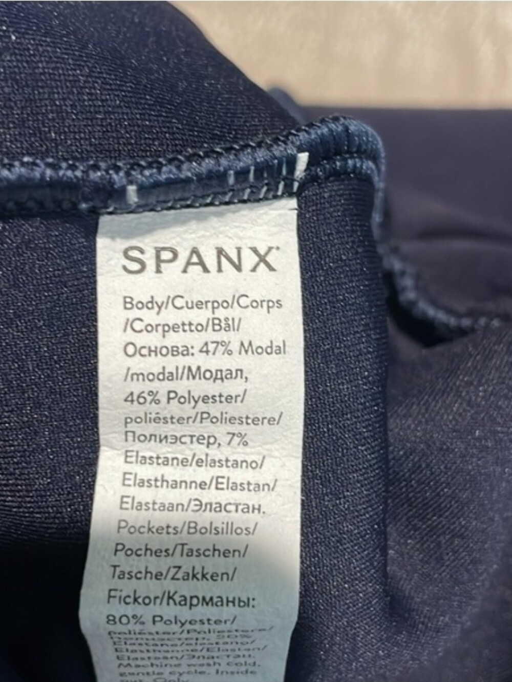 SPANX | Women’s Air Essentials Navy Blue Sleeveless Jumpsuit Soft Modal Blend 2X - Picture 4 of 5